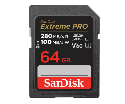 Karta pamięci SD Sandisk 64GB SDXC Extreme PRO 280MB/s V60 UHS-II